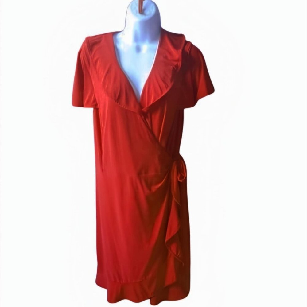 Red Wrap Dress Size 1X
